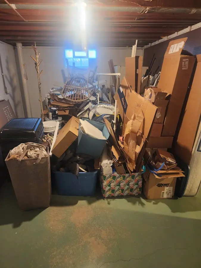 Roll-off dumpster container at job site for Concrete Dumpster Rental in Pendleton